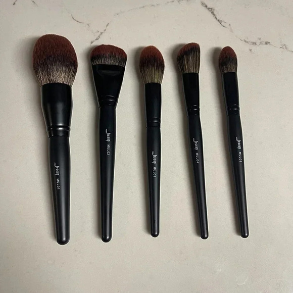 Jessup Large Face Makeup Premium  Synthetic Brushes 5pcs Phantom Black T273 - Picture 10 of 10